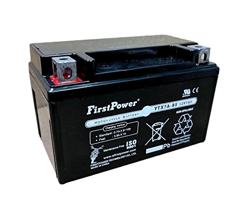 FirstPower YTX7B-BS for 85CCA Motorcycle Battery YTX7A