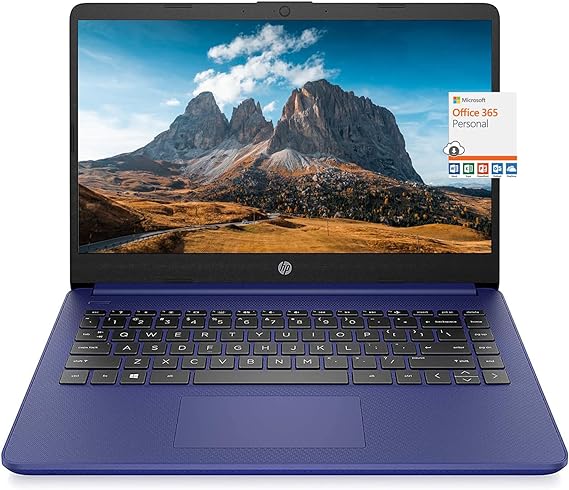 HP 14" HD Laptop Light-Weight, 16GB RAM, 1TB SSD   64GB eMMC, AMD Dual Core 3000 Series Processor, WiFi, Bluetooth, USB A&C, HDMI, Webcam, Win10, Blue 1 Year Microsoft Office 365   Mousepad