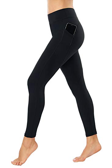 THE GYM PEOPLE Compression Yoga Leggings for Women, Heart Shape Workout Pants with Pocket Super Power Flex Fabric