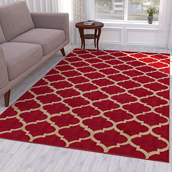 Ottomanson Royal Collection Area Rug, 7'10"X9'10", Dark Red