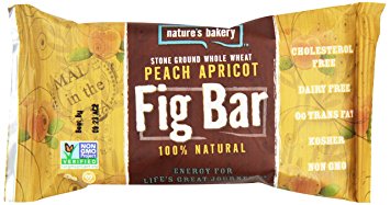 Nature's Bakery Whole Wheat Fig Bar, Peach Apricot, Vegan   Non-GMO, 12 Count Box