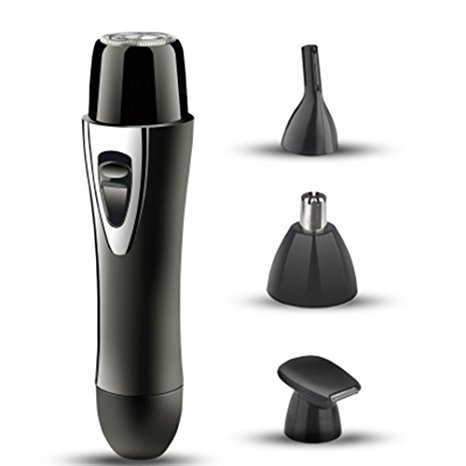 Telaero Nose And Ear Hair Trimmer 4 in 1 Shaver/Nose & Ear/Bread/Eyebrow Trimmer Wet/Dry Cleaning System Clipper