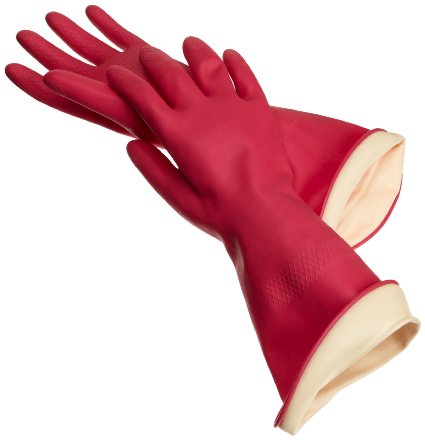 Casabella Waterstop Premium Rubber Gloves, Large