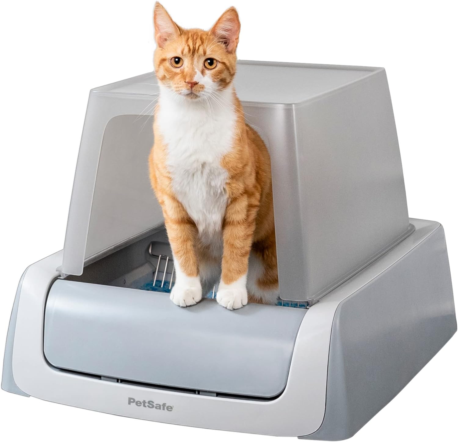 PetSafe ScoopFree Ultra Automatic Self Cleaning Hooded Cat Litter Box – Includes Disposable Trays with Crystal Litter and Hood - 2 Colors