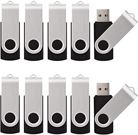 KALSAN 10 Pack 32GB USB Flah Drives Bulk USB 2.0 32GB Flash Drive 10 Pack USB Memory Stick 32GB-Black