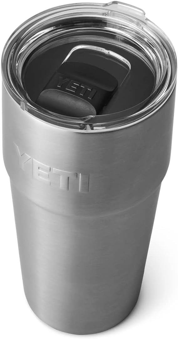 YETI Rambler 16 oz Stackable Pint, Vacuum Insulated, Stainless Steel with MagSlider Lid, Stainless