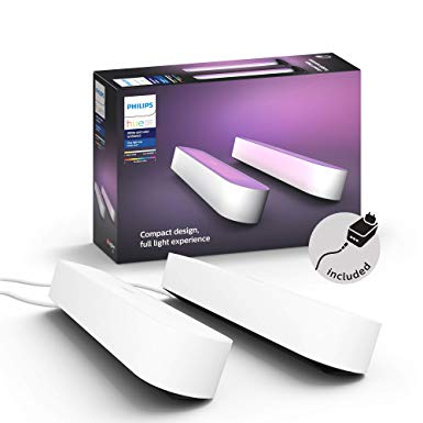 Philips Hue Play Colour Wall Entertainment Light, Double Pack, White