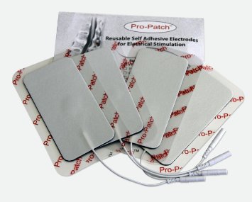 Premium 8 Large 2" x 4" White Foam Backed Electrodes with Tyco ® Gel 2 Resealable Packs of 4 Electrodes Each by ProPatch® Great for Lower Back