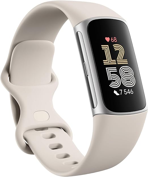 Fitbit by Google Charge 6 Bracelet d'activité avec Un abonnement de 6 Mois à Fitbit Premium Inclus, 7 Jours d'autonomie de Batterie, Google Wallet et Google Maps