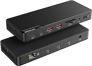 MOKiN Thunderbolt 4 Dock with 85W Charging, Laptops Docking Station Dual Monitor for MacBook, 3X TB4 Ports 40Gbp/s, 2.5GbE Ethernet,USB A 3.1,Audio, SD, Compatible for Thunderbolt 3/4 Mac/PC