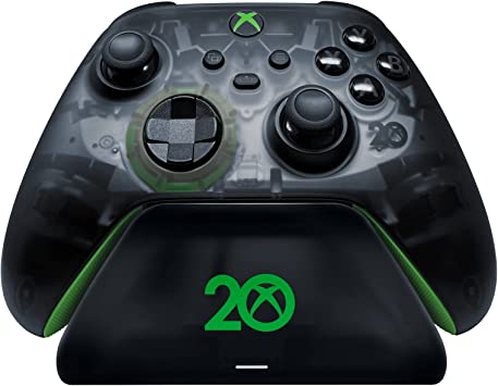 Razer Universal Quick Charging Stand for Xbox Series X|S: Magnetic Secure Charging - Perfectly Matches 20th Anniversary Xbox Wireless Controller - USB Powered (Controller Sold Separately)