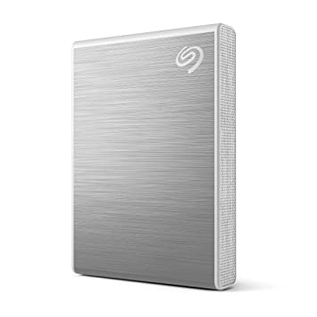 Seagate One Touch 1 TB External SSD up to 1030 Mb/s, for Windows and Mac, with Android App, 3 yr Data Recovery Services, Portable Solid State Drive – Silver with 4 Mos Adobe CC Photo (STKG1000401)