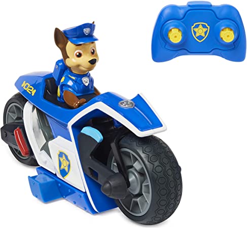 PAW Patrol Chase RC Movie Motorcycle, Remote Control Car Kids’ Toys for Ages 3 and up