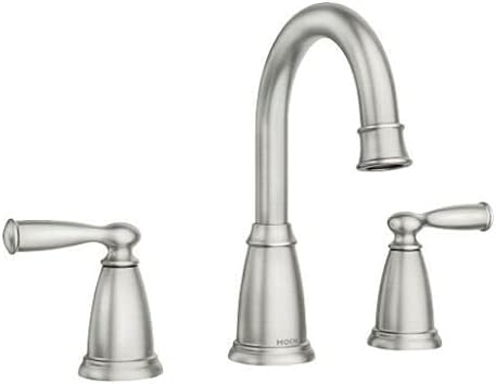 Moen Banbury 8 in. Widespread Double Handle High-Arc Bathroom Faucet in Spot Resist Brushed Nickel