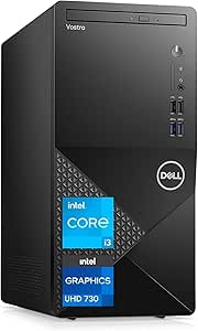 Dell Vostro 3910 Desktop Computer PC| 12th Gen Intel 4-Core Processor Up to 4.3GHz | 32GB RAM | 256GB SSD   1TB HDD Storage | DisplayPort | HDMI | WiFi 6 | DVD-RW | Windows 11 Pro| Black