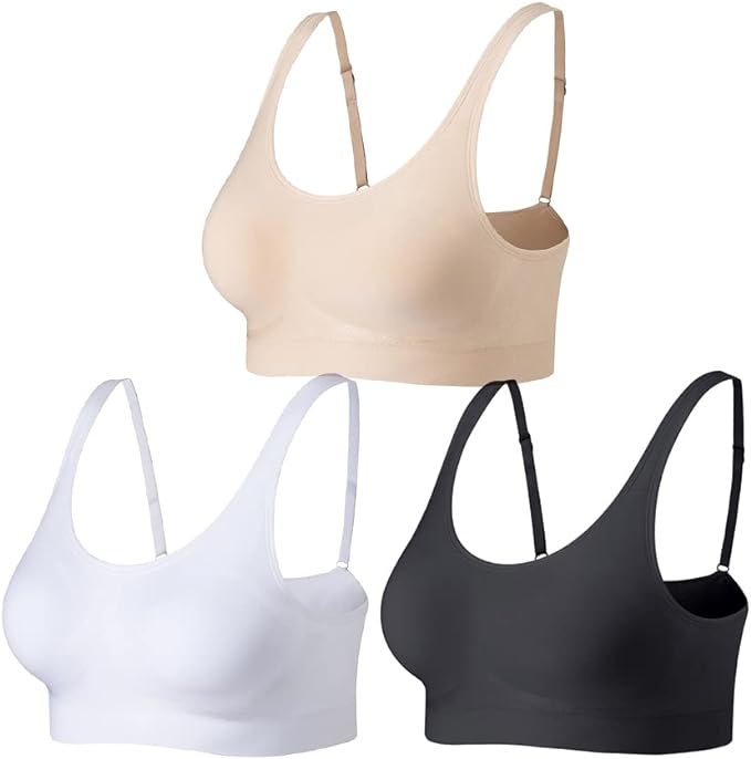 Lemef Bras for Women Wirefree Comfort Wireless Bras Seamless Full-Coverage Bras