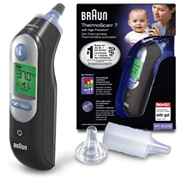 Braun ThermoScan 7 Ear Thermometer with Age Precision - Black Edition, IRT6520B