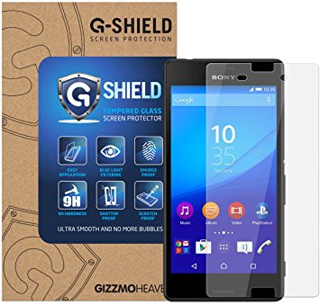 GizzmoHeaven Sony Xperia Z3 G-Shield Tempered Glass Screen Protector Anti Scratch Ultra Clear 9H Hardness 0.33mm
