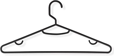 Honey-Can-Do HNG-01520 Recycled Plastic Hangers, Black, 15-Pack