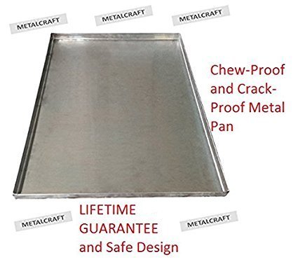 Pinnacle Systems Replacement Tray for Dog Crate – Chew-Proof and Crack-Proof Metal Pan for Dog Crates