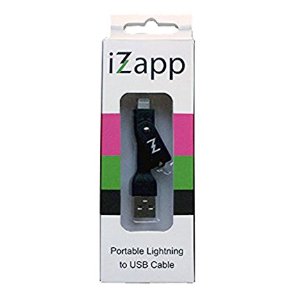 Micro USB to USB Keychain Cable – iZapp Portable Short Data Cable and Adaptor for Android, Windows, and other devices. Certified Cell Charger for use in Car, TV, Computer, Laptop or Other USB Port. Best Accessories Connector – Lifetime Guarantee (Black)