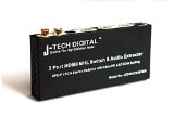 J-Tech Digital  HDMI 14 Switch Switcher Box Selector 3 In 1 Out HDMI Audio Extractor Splitter with Optical SPDIF and RCA LR Audio Out and Remote Control Supports ARC MHL Ultra HD Full 3D 4kx2k 1080P