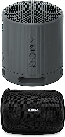 Sony SRS-XB100 Wireless Bluetooth Portable Lightweight Travel Speaker (Black) with Travel case Bundle (2 Items)