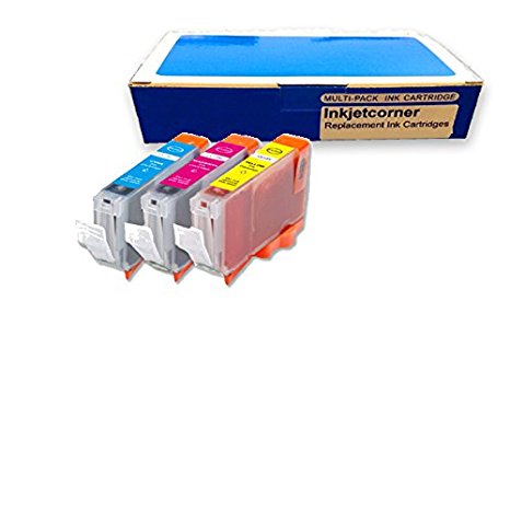 Inkjetcorner 3 Pack Color (Cyan, Magenta, Yellow) Compatible Ink Cartridges for Canon CLI-271XL CLI-271 for Pixma Series MG5700 MG6800 MG7720 271