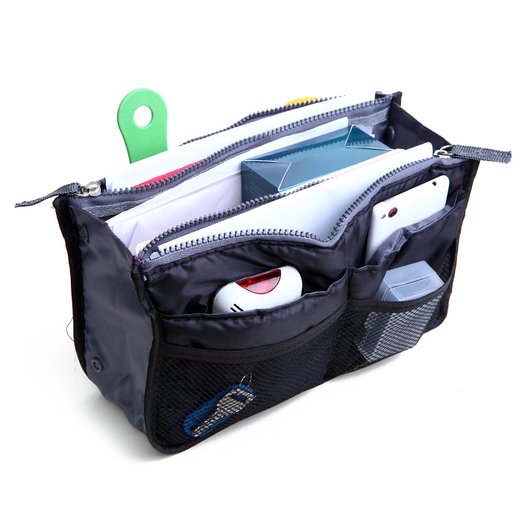 HDE Expandable 13 Pocket Handbag Insert Purse Organizer with Handles