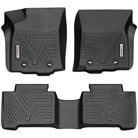 YITAMOTOR Floor Mats for Tacoma Double Cab, Custom Fit Floor Liners for 2018-2020 Toyota Tacoma, 1st & 2nd Row All Weather Protection