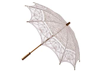 Ivory/Cream Bridal Wedding Lace Parasol - by The 1 for U