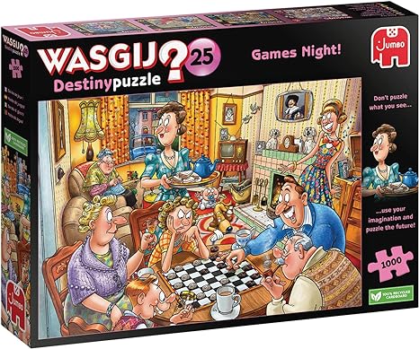Jumbo Wasgij Destiny 25 Games Night Puzzle (1000 Pieces)