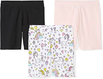 Amazon Brand - Spotted Zebra Girl's Toddler & Kid's 3-Pack Bike Shorts