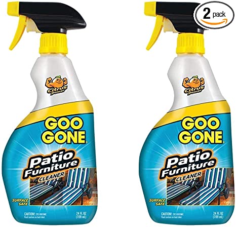 Goo Gone Patio Furniture Cleaner - Removes Dirt, Bird Droppings, Food, Mildew Stains and More from Your Outdoor and Patio Furniture - 24 Fl. Oz, Pack of 2