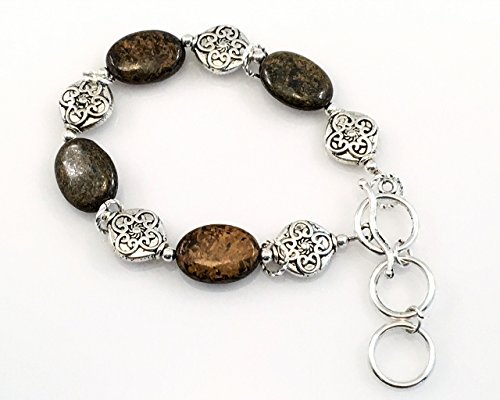 Bronzite Toggle Bracelet - Unique - Stackable - Boho - Handmade.
