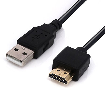 USB to HDMI cable, Yeworth 0.5m USB 2.0 Male to HDMI Male Charger Cable Splitter Adapter