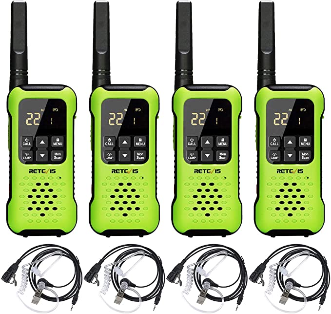 Retevis RT49P Walkie Talkies Floating IP67 Waterproof,Two Way Radio Long Range, NOAA SOS 2 Way Radio with Earpiece,for Adults Outdoor Adventure Boating Surfing (4 Pack)