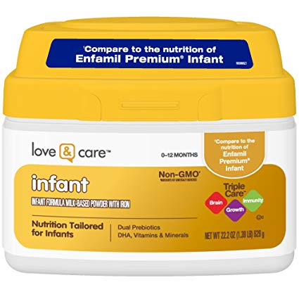 Love & Care Infant Milk-Based Powder Infant Formula with Iron, 22.2 Ounce