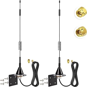 Bingfu 4G LTE RP SMA Cellular Antenna 7dBi Outdoor Antenna (2 Pack) Compatible with Spypoint Link Micro Covert Spartan Stealth Cam Tactacam Muddy Trail Game Camera Security Camera Wireless Router