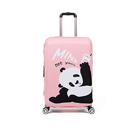 Rainproof Elastic Luggage Protective Cover Suitcase Protector Carry-on and Checked-in Size (Small, Pink Panda)