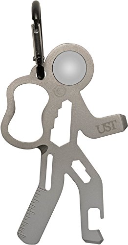 UST Tool-a-Long Multi-Tool Carabiners with Durable, Compact Stainless Steel Construction for Hiking, Kayaking, Camping, Travel and Outdoor Survival