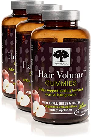 New Nordic Hair Volume Gummies, 60 Count (Pack of 3)