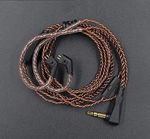 KZ Concept Kart Replacement/Upgrade Cable (Type B, Brown Cable (with Mic))