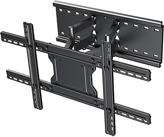 TV Wall Mount Bracket Full Motion- Fits 16”, 24” Wood Studs Articulating Swivel TV Mount for 37-75 Inch LED, LCD, OLED, Flat Screen, Plasma TVs - Weight up to 132lbs - VESA 600x400mm PERLESMITH