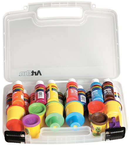 ArtBin Medium Quick View Carrying Case, Standard Base- Clear Art/ Craft Storage Container, 8014AB