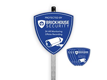 BrickHouse Security Blue Shield Yard Sign w/ Stake & Sticker Kit (Camera)