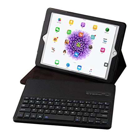 Yuzihan Bluetooth Keyboard Stand Case Cove With Removeable Keyboard For iPad 9.7" 2017 iPad Pro 9.7 iPad Air Air 2