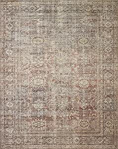 Loloi Amber Lewis x Georgie Bordeaux/Antique 3'-9" x 5'-6" Accent Rug