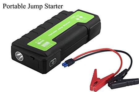Infitary 700A Peak 16000mAh Car Jump Starter, Portable Power Bank and Battery Booster with Hazard Warning Light Dual USB Phone Charging Port LED Flashlight for Automotive Motorcycle Boat Snowmobile Smartphones