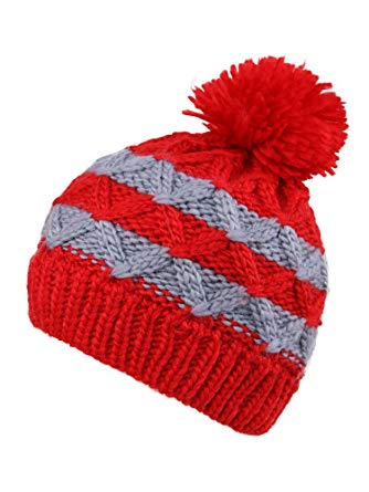 ARCTIC Paw Boys/Girls Kids Knit Beanie w/Pompom Toddlers Children Winter Hat Cap